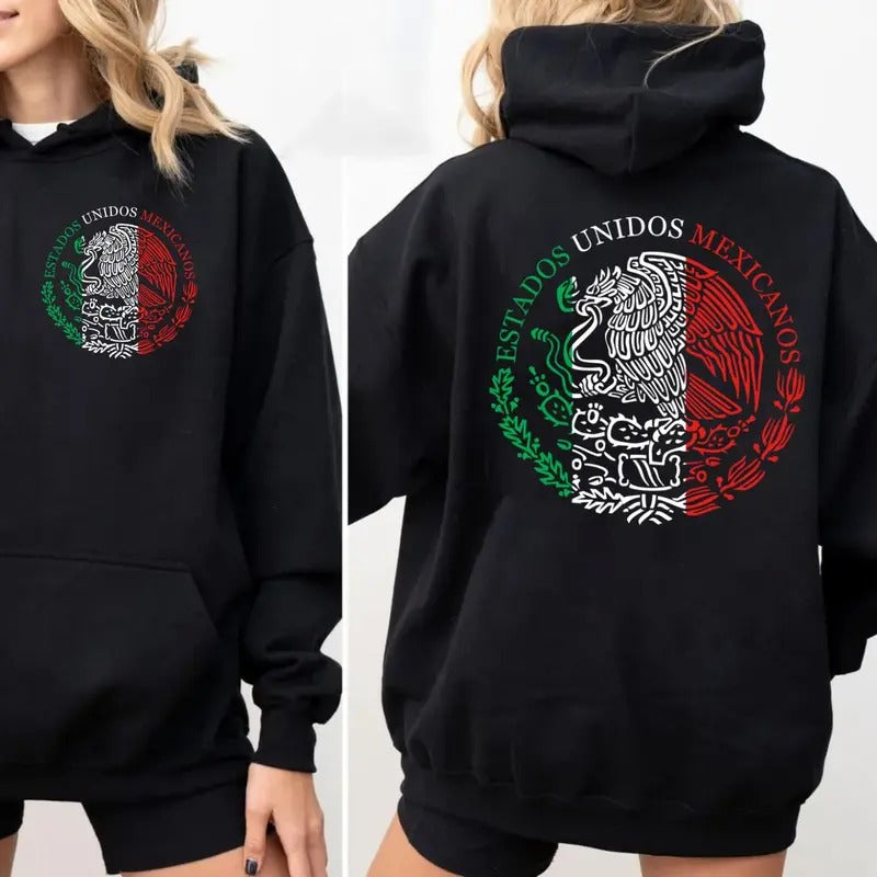 Mexico Hecho En Mexico 2 Sides Hoodie Shirt Sweatshirt, Gifts For Mexican, Camisa De Mexico Tee, Unisex Sweater Pullover Tee