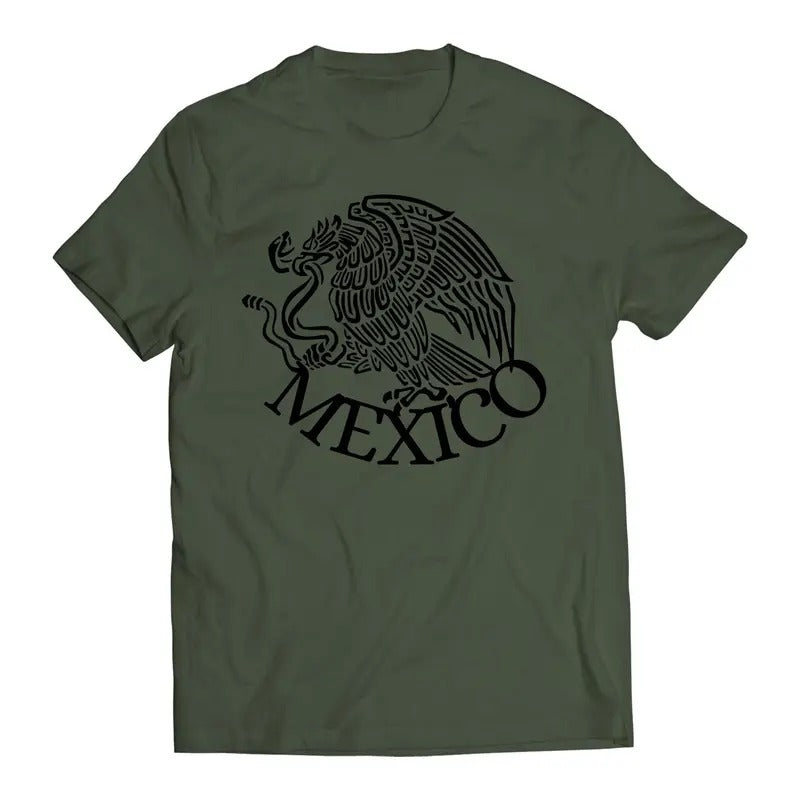 Mexico Mexican Flag Eagle 2.0 Short Sleeve T-Shirt- Playera Patriota De Mexico Casual Classic