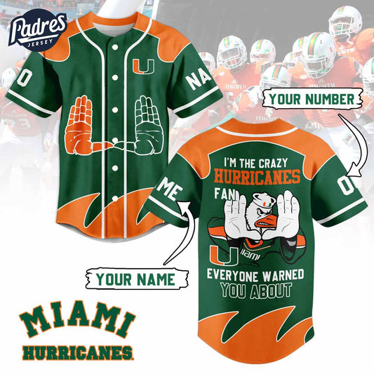 Miami Hurricanes Football Custom Baseball Jersey Style - Padres Jersey Oasis: Elevate Your Baseball Style Game