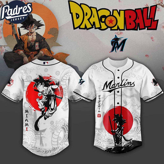 Miami Marlins MLB X Dragon Ball Custom Baseball Jersey - Padres Jersey Oasis: Elevate Your Baseball Style Game