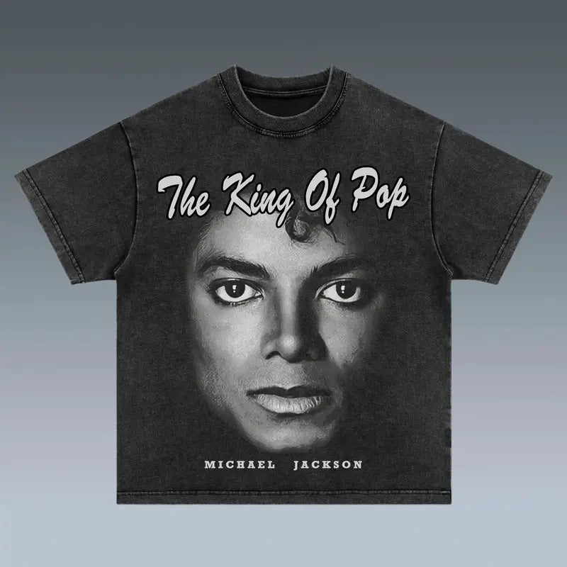 Michael Jackson Vintage Graphic 90s T-shirt, MJ Homage Retro T-shirt Unisex, Bootleg Inspired Unisex Shirt  The King Of POP Shortsleeve Comfort Underwear Top