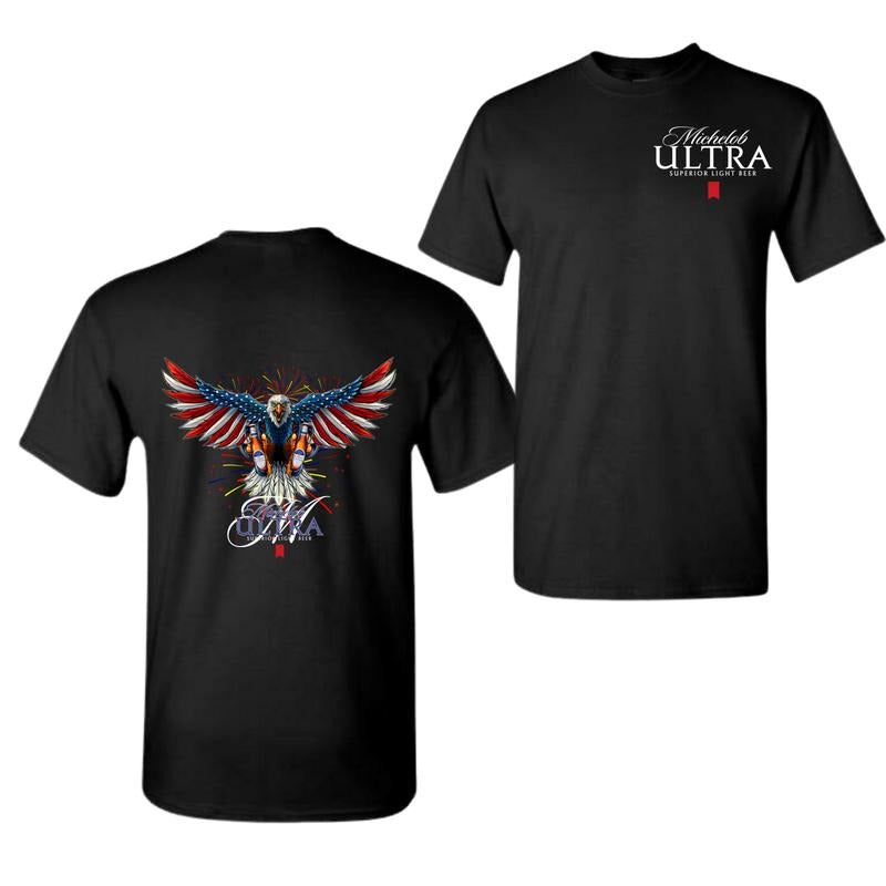 Michelob Ultra Superiro Light Beer Eagle 2 Sides T-shirt, Michelob Short Sleeve Tee, Unisex Shirt, Menswear Top beer shirt Classic Cotton