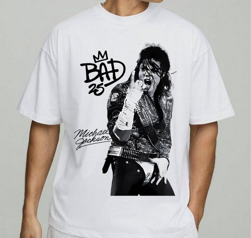 Miichael Jackkson T-Shirt Everyday Graphic Tee Trendy Fit Retro Graphic Tee Trendy Graphic T-Shirt with Street Style
