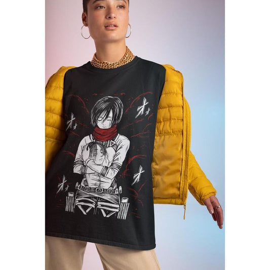 Mikasa T-Shirt S-4XL Attack on Titan Shirt Shingeki No Kyojin Horror Anime AOT shirt