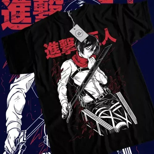 Mikasa T-shirt Attack on Titan Shirt Shingeki No Kyojin Anime AOT shirt All Size