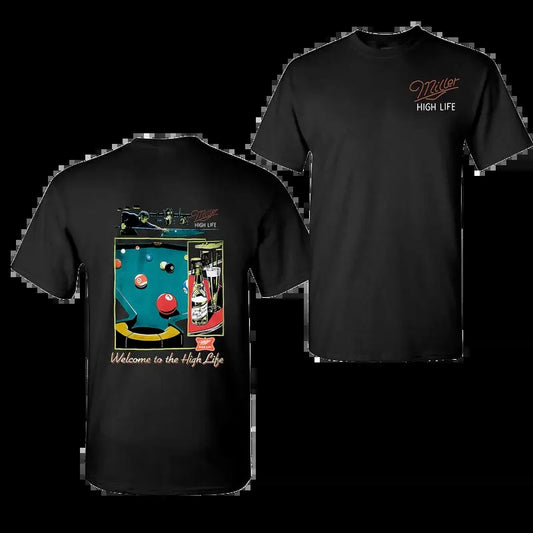 Miller High Life Sportsmans Club Vintage Tee Full Color Full Size Classic Cotton