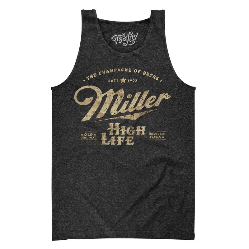 Miller High Life The Champagne of Beers Tank Top - Gray
