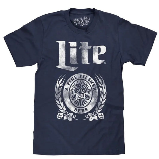 Miller Lite Logo T-Shirt - Navy graphic tee