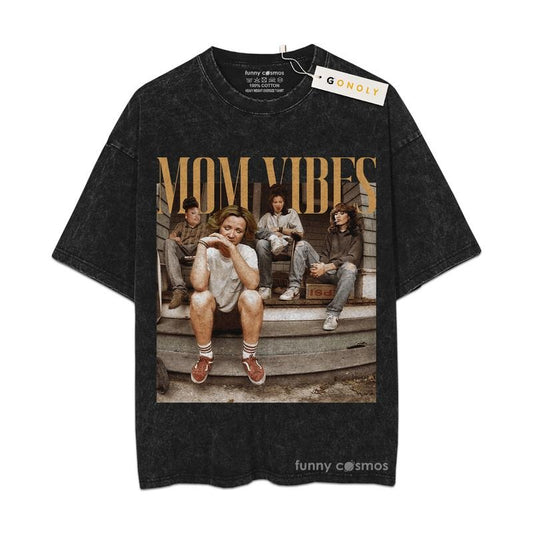 [ Mineral Wash ] Retro Sitcom Mom Vibes 90S Moms Mothers Day Mom Life, Mother Day Graphic Washed Style Shirt