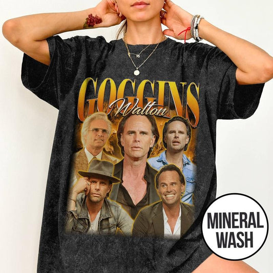 [ Mineral Wash ] Walton Goggins Shirt, Vintage 90s Movie Shirt, Retro Bootleg Rap Style Graphic Washed Shirt