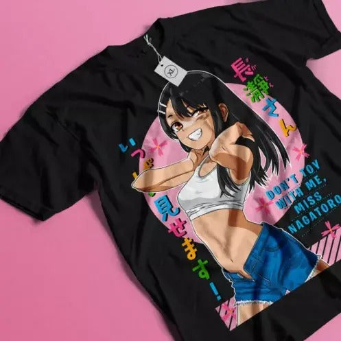 Miss Nagatoro T-Shirt Don't Toy With Me Kawaii Hentai Anime Girl Shirt All Size