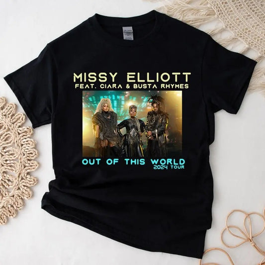 Missy Elliott 2024 Tour Feat Ciara & Busta Concert, Unisex Shirt Graphic Shirt, Anniversary Gift for Fan