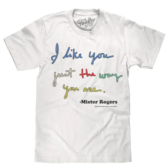 Mister Rogers "I Like You Just The Way You Are" T-Shirt - White