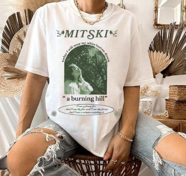 Mitski A Burning Hill Shirt Vintage Mitski Album Music T-Shirt Cotton Unisex Tshirt