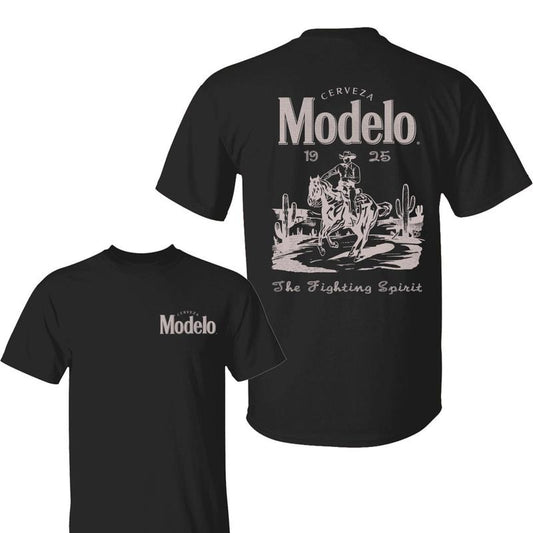 Modelo The Fighting Spirit T-Shirt, Vintage Cowboy Beer Tee, Western Cerveza Modelo Shirt, For Men, For Women
