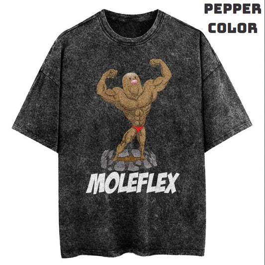 Moleflex Gym Vintage Graphic Tees, Gym T-Shirt, Pokemon Shirts, Vacation Outfits, Unisex Anime Manga Shirt Top Menswear Womenswear Streetwear