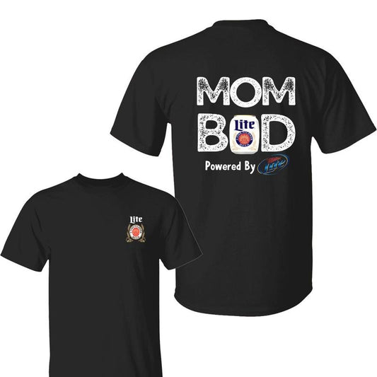 Mom Bod Power By Miller Lite Unisex T-Shirt, Mother's day Shirt, Funny Mom With Beer, Best Mama Ever, Full Colors, Full Sizes