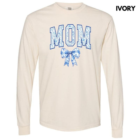 Mom Ginger Jar Florals Long Sleeve Comfort Colors T-Shirt 'NLB'