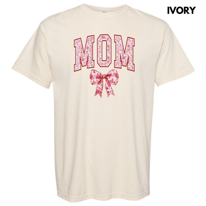 Mom Red Ginger Jar Florals Comfort Colors T-Shirt 'NLB'