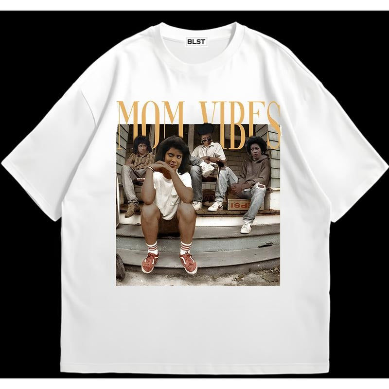 Mom Vibes T-Shirt Cotton Comfort Unisex Streetwear Style Cotton Recycled Cotton Graphic
