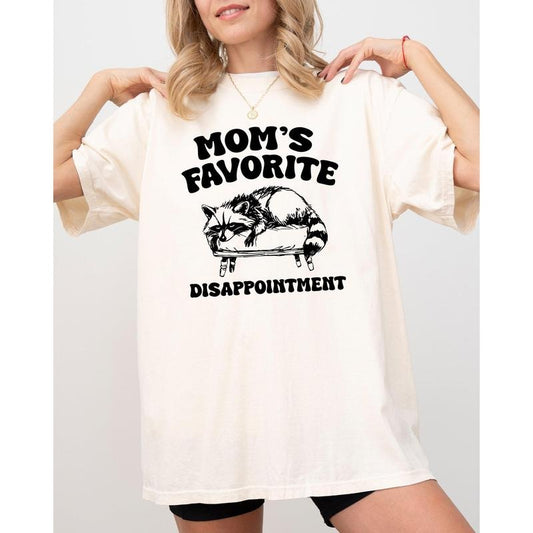 Mom's Favorite Disappointment, Funny, Raccoon, Aesthetic, Meme Shirt, Women's Comfort Color Tee, Tshirt