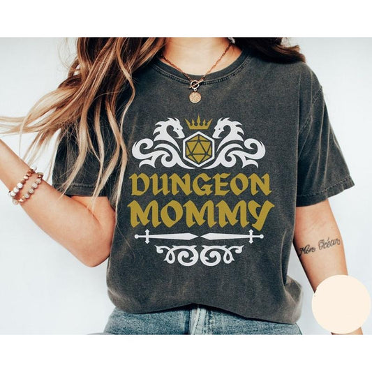 Mommy Tshirt, D&D Mom, Dnd Mom Gift, Mothers Day, Dnd Mother Gift, Dungeons And Dragons Shirt, Unisex Sweater Pullover Tee Womenswear Tops