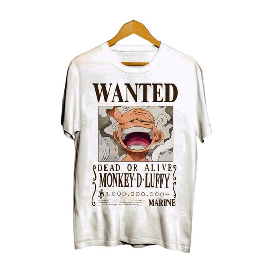Monkey D Luffy Wanted Shirt Gear 5 One Piece, Short Sleeve Shirt