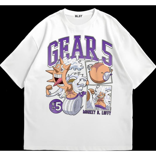 Monkey Lufffy Gear 5 T-Shirt Retro Graphic Unique Design for Everyday Wear