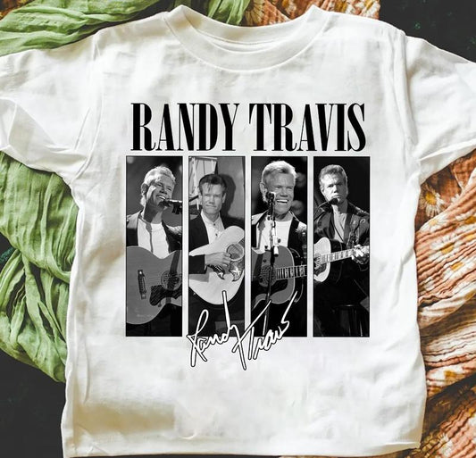Monochrome Country Music T-Shirt, Retro Guitar Singer Aesthetic Tee, Gift for Classic Country Fans