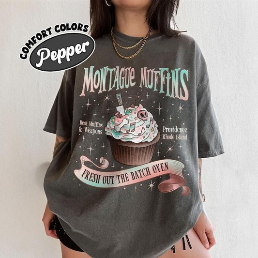 Montague Muffins Leather And Lark Comfort Colors Shirt, Butcher And Blackbird Book Series TShirt For Fan, Gift For Book Lover