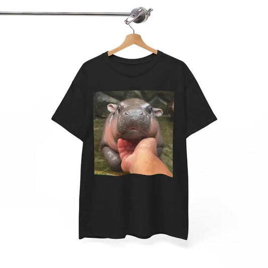 Moo Deng Baby Hippo T-Shirt, Moo Deng T-Shirt, Moo Deng Gift, Baby Hippo T-Shirt, Zoo Baby Hippo T-Shirt, Baby pygmy hippo T-Shirt, Gift For Her, Gift For Him Fabric Top Cotton