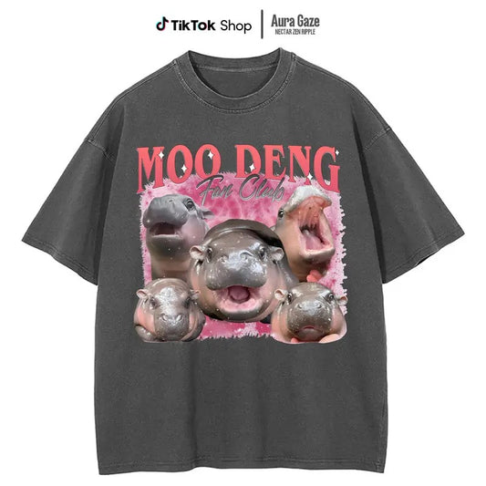 Moo Deng Bootleg Comfort Colors Shirt For Men- For Women, Vintage 90s Cute Hippo Graphic Tee, Cute Moo Deng Shirt, Meme Moo Deng Shirt, Funny Gift Classic Cotton