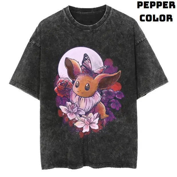 Moonlight Eevee Pokemon Vintage Tee, Eevee Shirt, Pokemon Shirt, Vintage Pokemon Anime T-shirt, Anime Manga Shirt, Cute Shirt, Vintage Graphic Tee, Unisex T-Shirt, Gift For Fan Pokemon, Crewneck Short Sleeve Shirt Top Menswear Streetwear