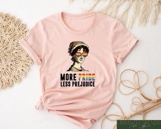 More Pride Less Prejudice Shirt, LGBT Pride T Shirt, Shirt, Proud Ally Shirt, Be Kind Shirt, LGBT Support Tee, Pride Month Gift