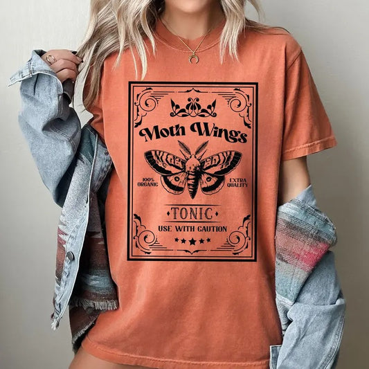 Moth Wings, Vintage, Western, Witch, Aesthetic, Meme, Halloween, Costume, Tshirt, Women's Comfort Colors Tshirt, Halloween Tee, Witch, Spooky, Ghost