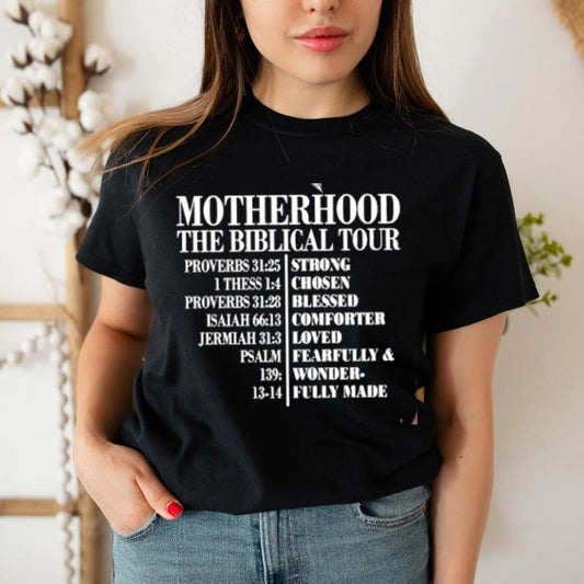 Motherhood the Biblical Tour Shirt Casual Style Crew Neck Short Sleeve T-Shirt Tops Trendy for Unisex, Perfect Gift