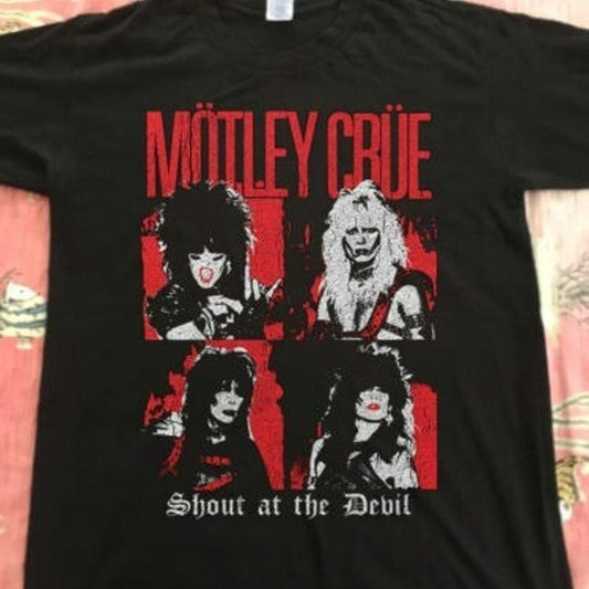 Motley Crue Shout at the Devil Album T-shirt Mens Womens Vintage Unisex