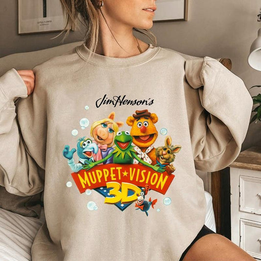 Muppet Vision 3D Tee Shirt, Vintage Muppet Lovers Sweatshirt, Retro Gonzo Miss Piggy And Kermit Shirt, 90s Childhood Movie Shirt