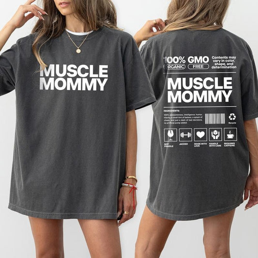 Muscle Mommy Comfort Colors Shirt, Mother's Day Gifts, Muscle Mom Era T-shirt, Weight Lifting Mama Graphic Tee, Funny Gifts For Gym Lovers