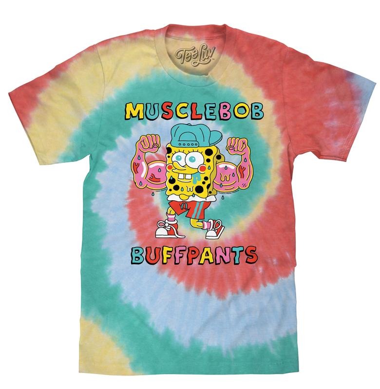 Musclebob Buffpants Spongebob Tie Dye T-Shirt - Gum Drop