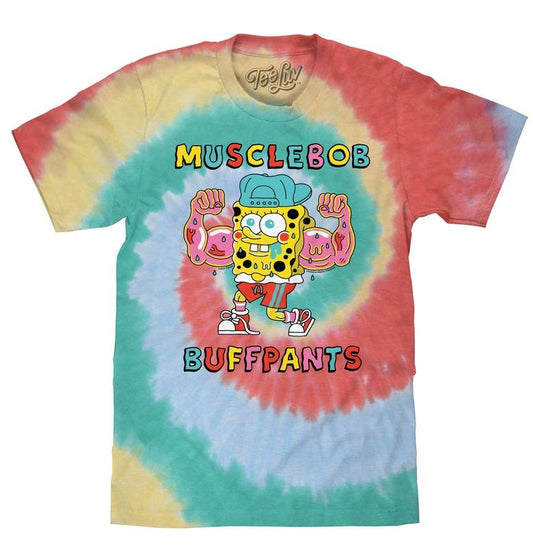 Musclebob Buffpants Spongebob Tie Dye T-Shirt - Gum Drop