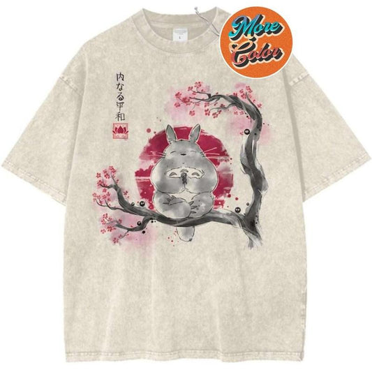 My Neighbor Totoro Studio Ghibli Anime Vintage Shirts, Cotton Unisex T-Shirt, Crew Neck, Size S- 3XL, Menswear Top, Womenswear Top Underwear Streetwear