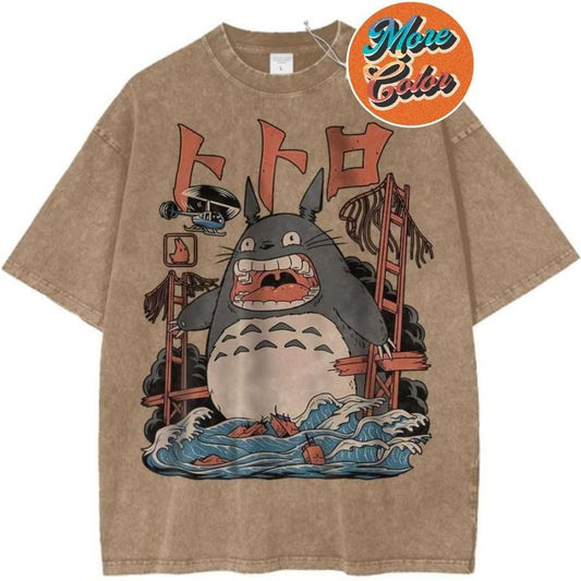 My Neighbor Totoro Studio Ghibli Anime Vintage Shirts, Cotton Unisex T-Shirt, Crew Neck, Size S- 3XL, Menswear Top, Womenswear Top Underwear Streetwearstyle{n002}2