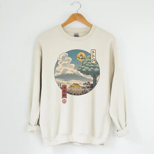 My Neighbor Totoro Sweatshirt, Studio Ghibli Shirt, Spirited Away, Miyazaki Hayao, Studio Ghibli Fans, Anime Christmas Sweatshirtstyle{n002}2