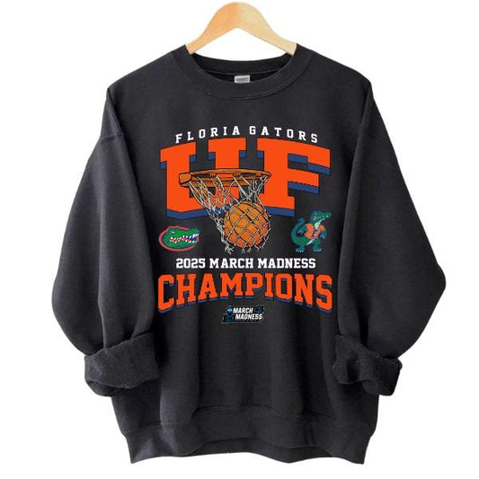 NCAA Champions 2025 Florida Gators T-shirt & Sweatshirt, March Madness champions 2025 Florida, Florida Gators Basketball Championship, Florida Streetwear Top