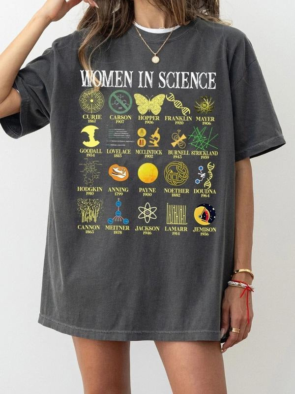 NEW SHIRT Retro Women In Science Tee For Women, Graphic Cotton Tshirt Unisex Men Women, Funny Dumb Tee, Meme Shirt, Streetwear, Graphic tee