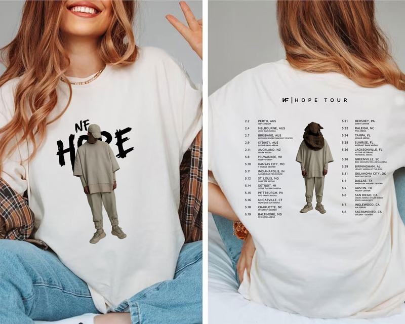 NF Hope Tracklist Shirt, Hope Album Tour Merch Tshirt, Best Fan Gift