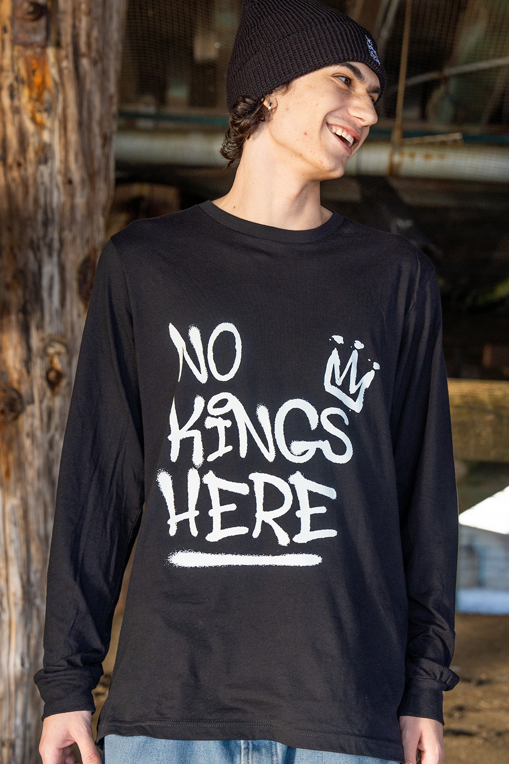 NKH Graffiti Logo Long-Sleeve Shirt (logo on FRONT)