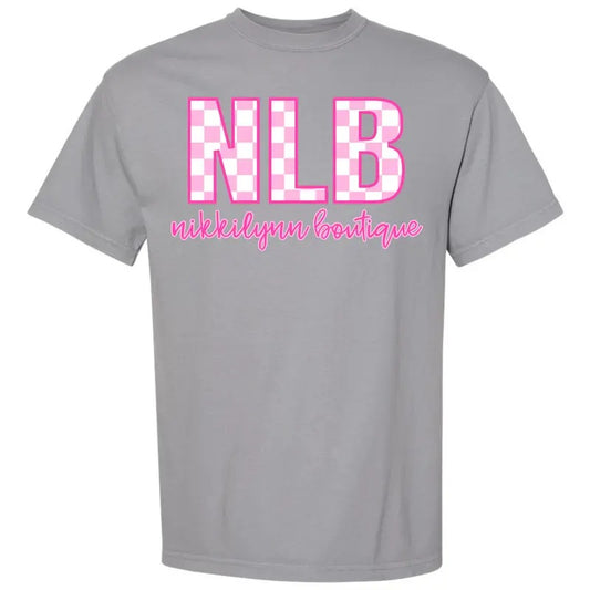NLB Merch - Checkered Letters Comfort Colors T-Shirt