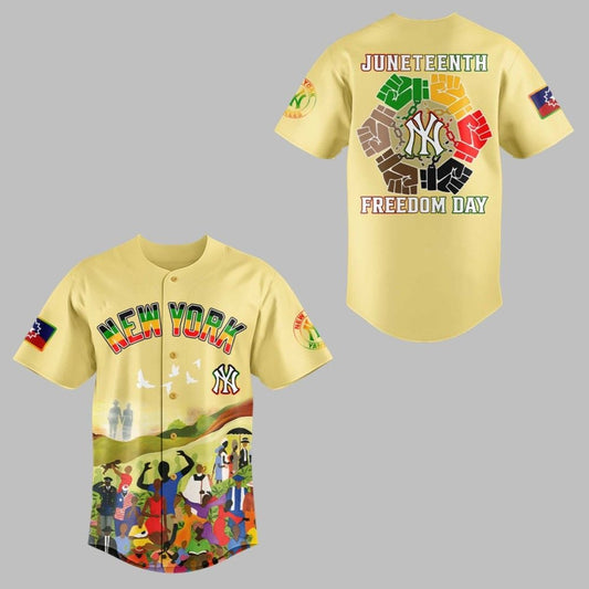 NY Yankees Juneteenth Freedom Day 2025 Jersey - Grishko.com